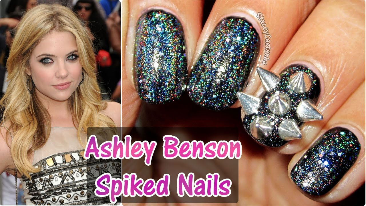 Spiked Nails Ashley Benson Inspired Nail Art Design YouTube