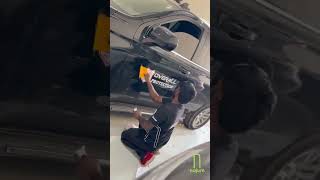 GMC Security Vehicle Branding for Overall Protection Security Company | Najum Ads Riyadh