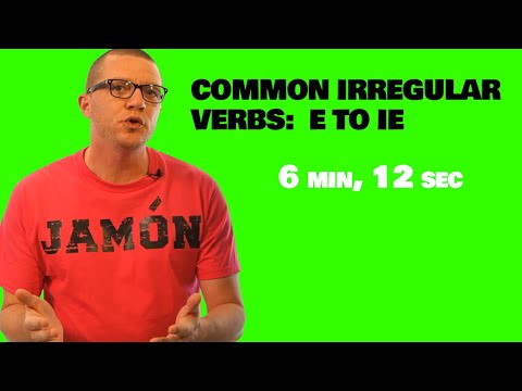 Common Irregular Verbs in Spanish - E to IE