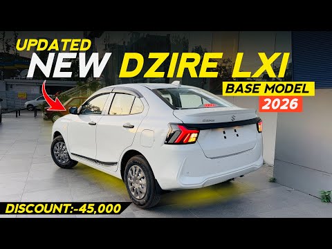 New Updated✅ Maruti Suzuki Dzire Lxi Base Model 2026 GST Price Discount All Details 