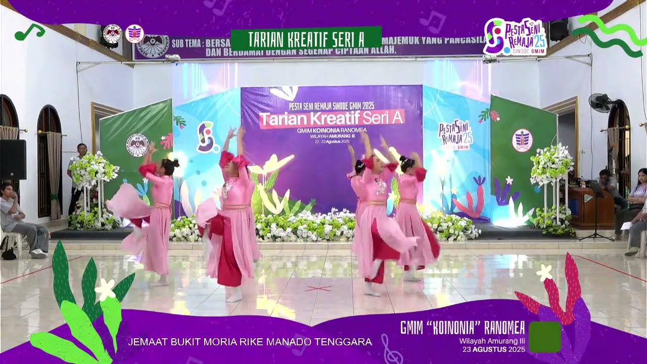 Tarian Kreatif Serie A Remaja 'BMR', GMIM Bukit Moria Rike, Pesta Seni Remaja Sinode GMIM 2025 🤍