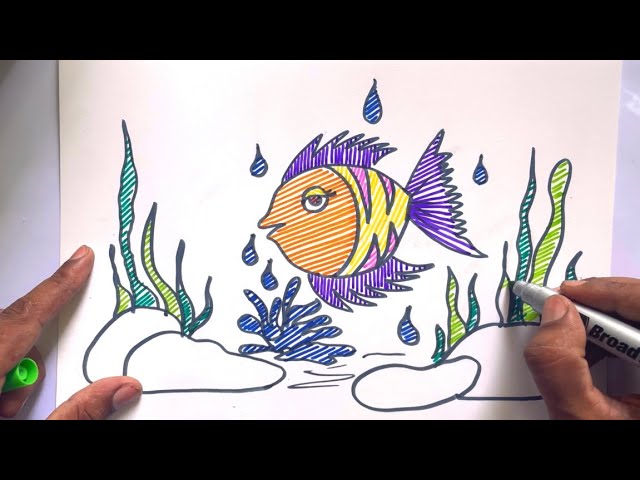 Stippling Art/Pointillism/Sketch Pen Dot Painting/Colourful  Flower/Butterfly/Step by Step tutorial - YouTube