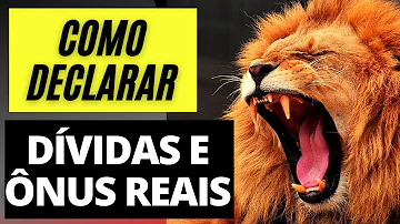 Como preencher Dívidas e ônus reais IRPF 2021?
