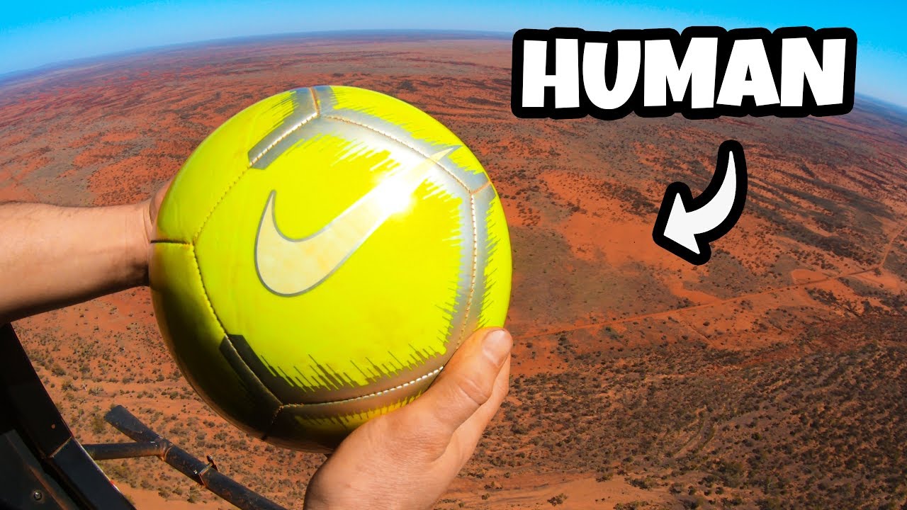 CATCHING SOCCER BALLS from a HELICOPTER at 1000ft!