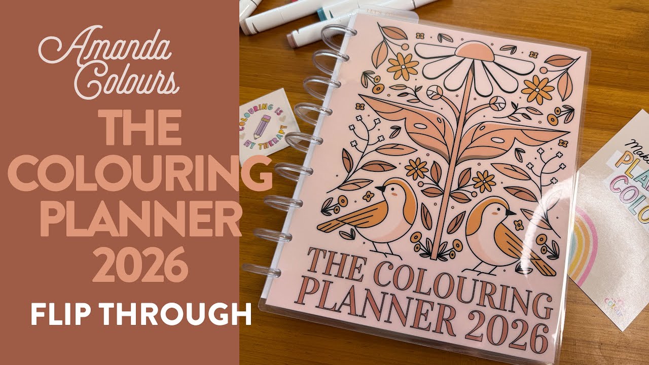 Время почтовых раскрасок! Планировщик раскрасок на 2026 год от Amanda Colours. Пролистайте.