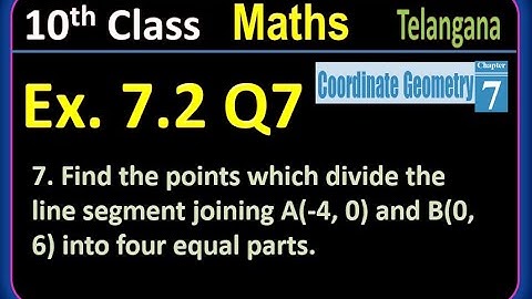 Telangana 10th Class Maths Chapter 7 Coordinate Geometry Ex 7.2 Q7 | Exercise 7.2 Q7,