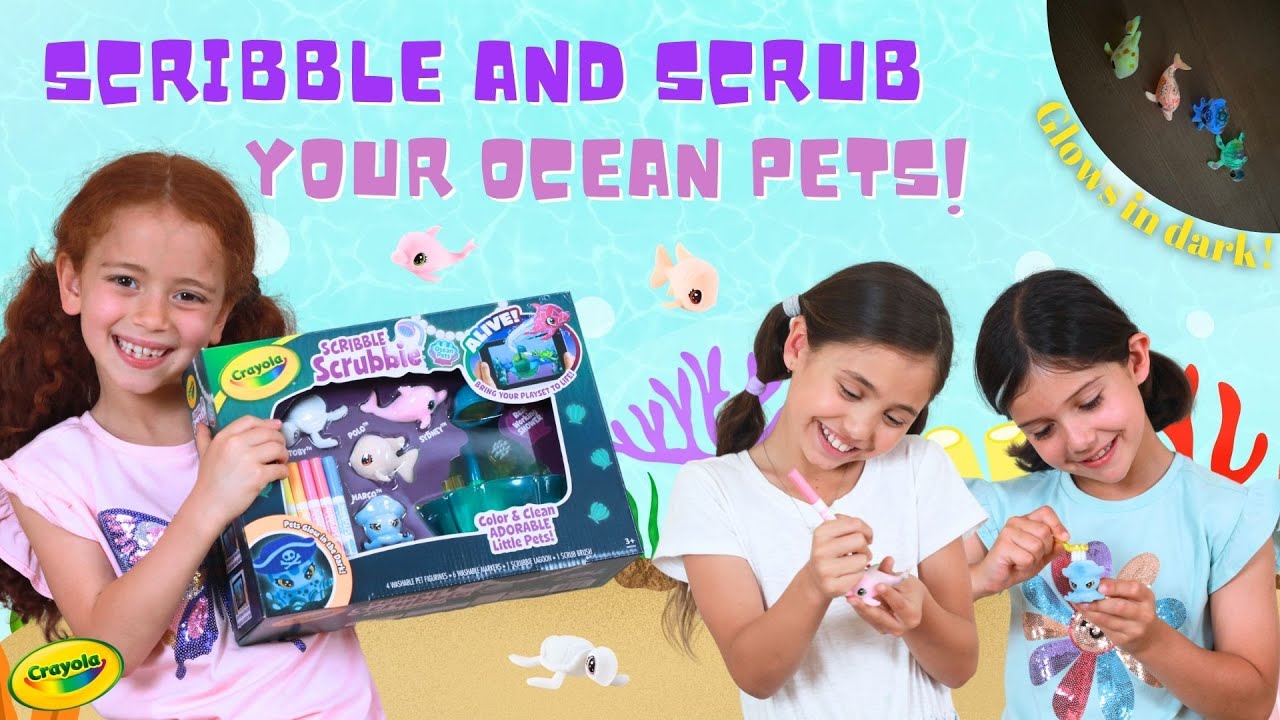 Scribble Scrubbie Ocean Pets Glow Lagoon