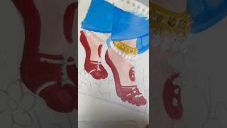 Radharani Charan painting😍 #shorts #acrylic #art #beginner #easy