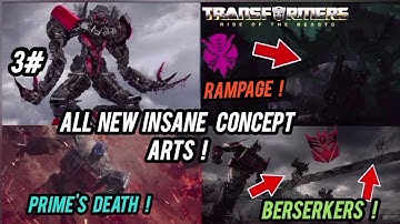 Transformers Rise Of The Beasts ALL NEW CONCEPT ARTS PREDACON RAMPAGE & PRIME