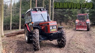 FARMVlog #39 - Taháme borovice z lesa s naší 7745 🚜🌲🌳🌳