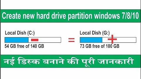 How to create a new partition in windows 7,8,10