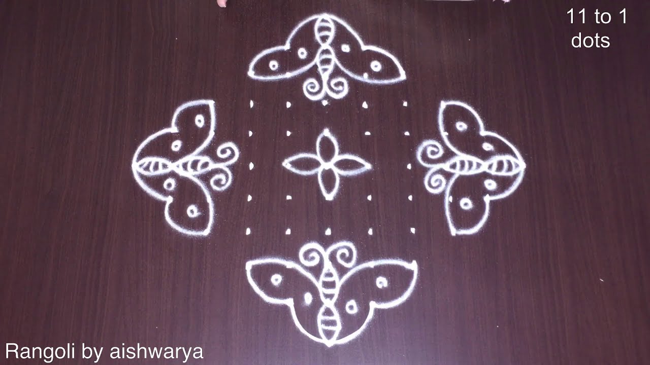 Big Straight Dots Ugadi Butterfly Muggulu