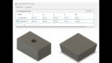 Fusion 360: Part Configurations and Configuration Table