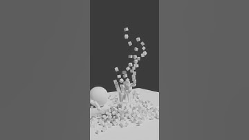 Wall break - Rigid Body Simulation in Blender #3d #animation #simulation #blender #satisfying