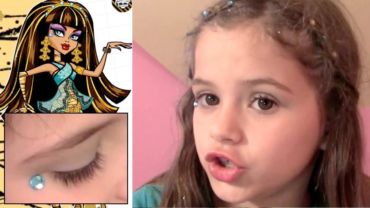 Monster High Makeup Scary Cute Beauty Set Tutorial for Kids - YouTube