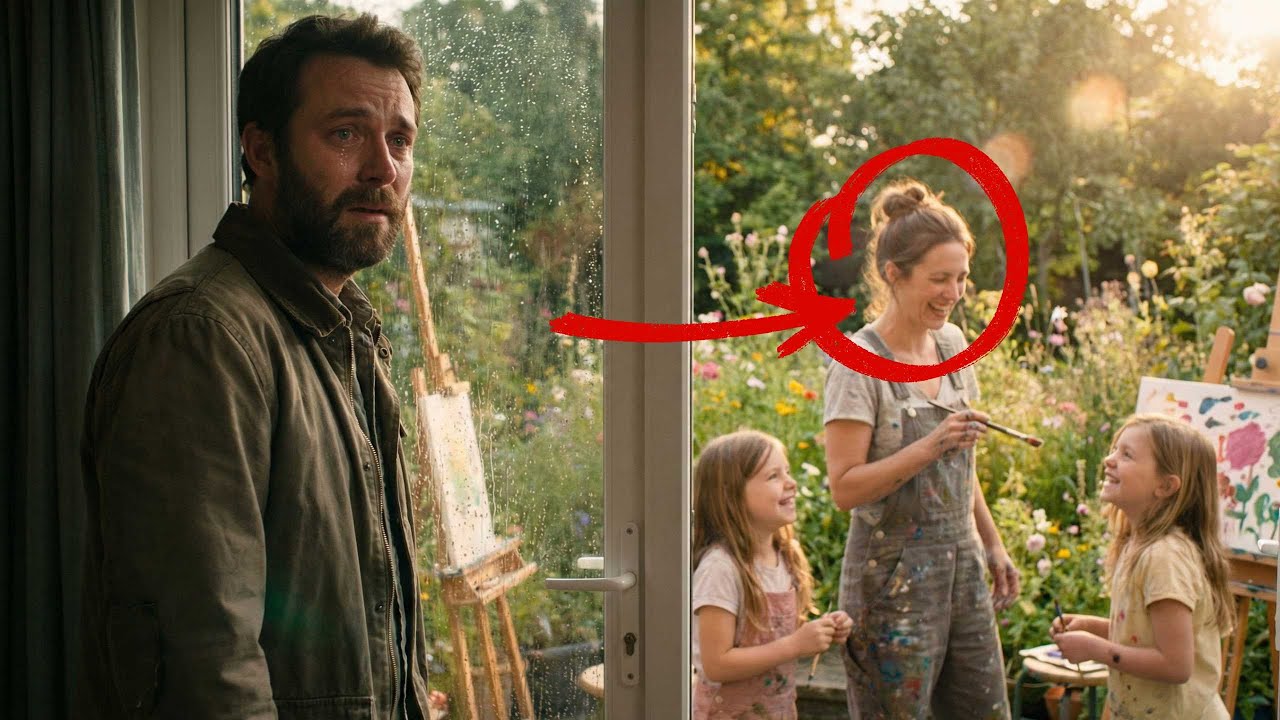Veuf surpris de voir l’employée peindre avec ses filles heureuses au jardin!