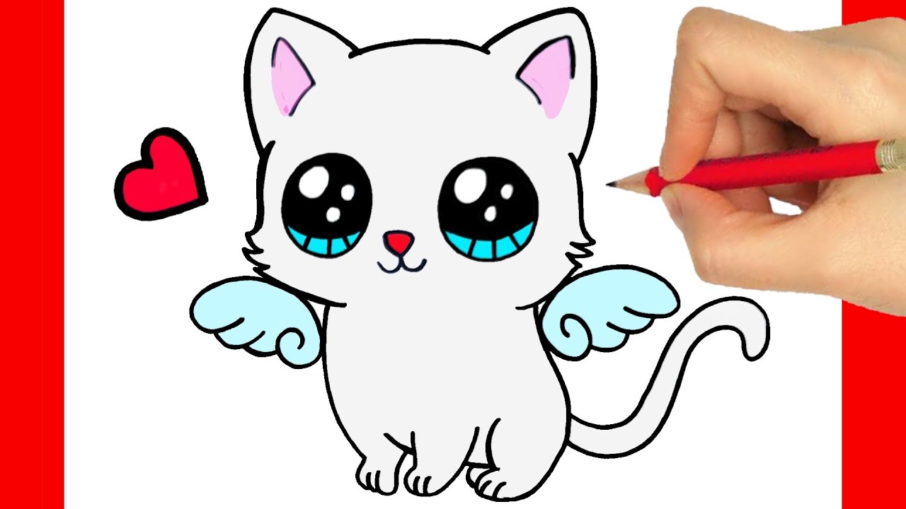 HOW TO DRAW A CAT EASY STEP BY STEP - DIBUJOS KAWAII - YouTube