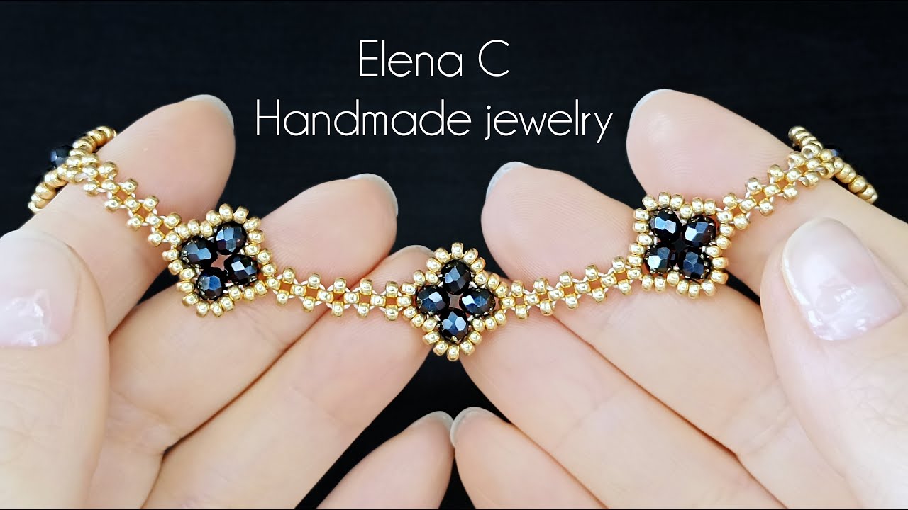 Easy Beaded Crystal Bracelet Tutorial Простой и Красивый Браслет из хрусталя и бисера своими руками
