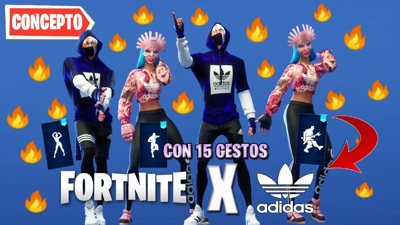 NEW* FORTNITE X ADIDAS (IKONIK AND SUNBIRD SKINS CONCEPT) WITH 15 EMOTES -  FORTNITE - YouTube