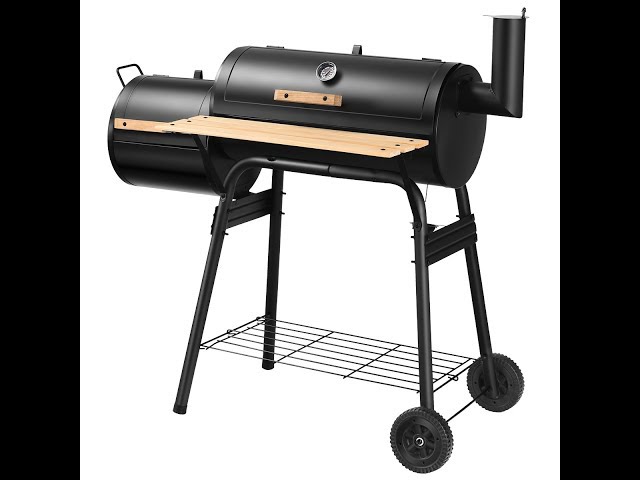 43'' Charcoal Grills Outdoor BBQ Grill Camping Grill American Braised Roast  Portable Grill Offset Smoker for 6-10 People Patio Backyard Camping Picnic  BBQ 