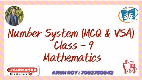 Number System (MCQ & VSA) l Class 9 l Mathematics l #seba #assam