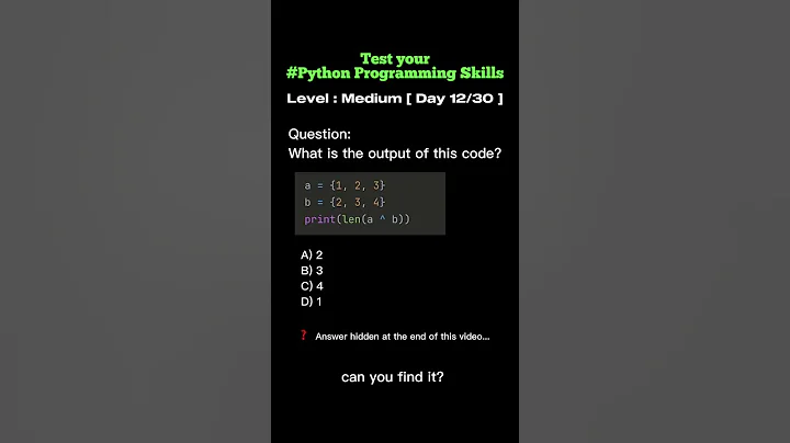 Day 12 Think you know Python programming? Test your knowledge with this MCQ!  @5minutesprogramming