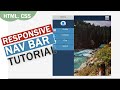 Responsive animated website navigationmenu bar using only html and css  quick programming tutorial