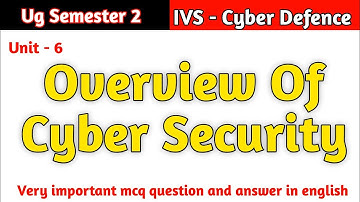 Overview of Cyber Security | IVS | Cyber Defence | Unit 6 | Ug Semester 2 | MCQ Question With Answer