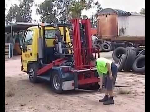 Unusual Isuzu Truck Ezy Fork Lift Application Youtube