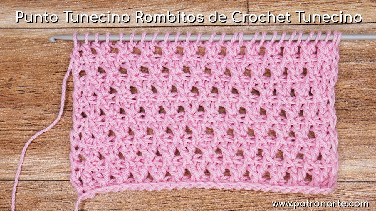 Cómo Tejer el Punto Tunecino Cruce de Crochet Tunecino Paso a Paso