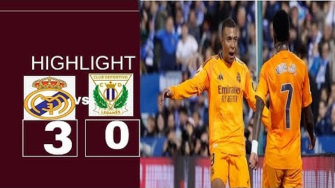 Real Madrid  3-0 leganes highlights vs all goal
