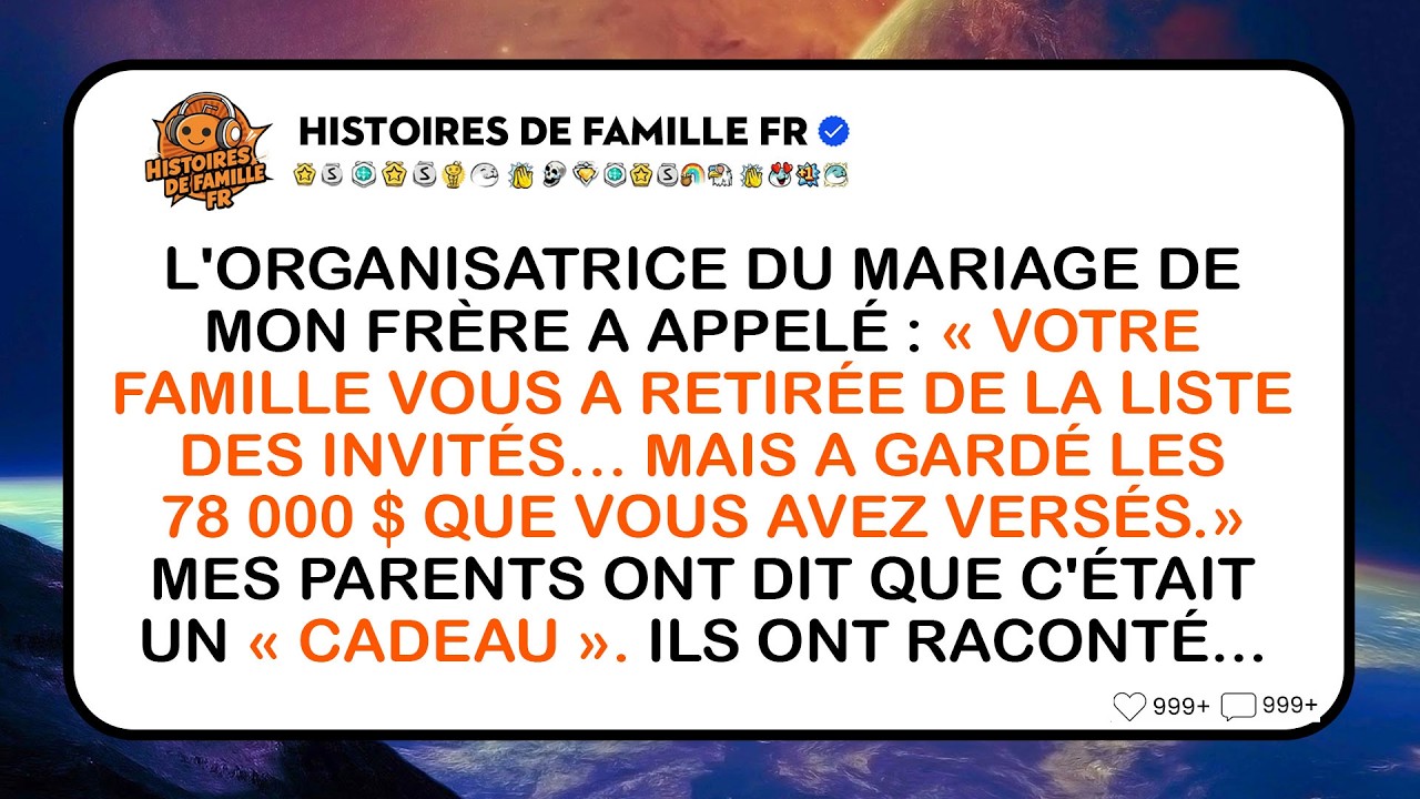 Mes Parents M'ont Retiré Du Mariage De Mon Frère — Puis L'organisatrice A Appelé