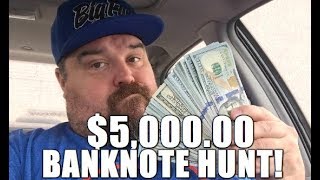 Famous Hunting $5,000.00 In Hundred Dollar Bank Notes For Star Notes, Errors & Fancy Serials Net Worth