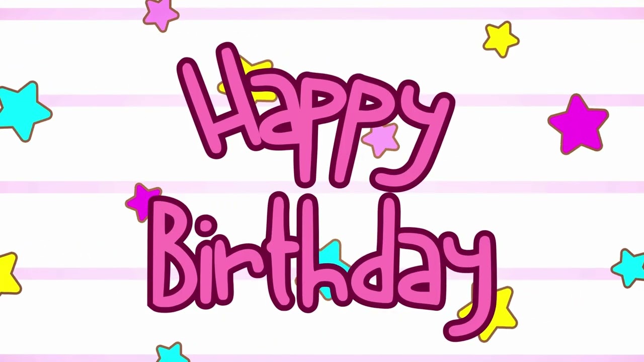 Happy Birthday Pink 🎉 Kids Birthday Background (Ages 1–5) | 1 Hour Loop with Sound