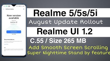 Realme 5/5s/5i August Update Rollout / Realme 5i C.55 Update / Smooth Screen Feature | Super Stand
