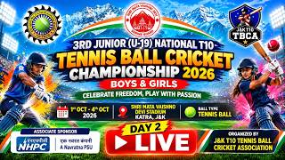 🔴 DAY 2  | 3rd Junior U-19 National T10 Tennis Ball Cricket Championship 2026 | Katra, J&K 🏏