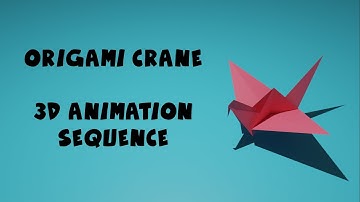 Origami Flapping Bird - 3D Animated Folding Sequence
