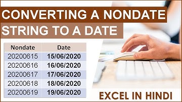 How to Converting a Nondate String to a Date in Excel