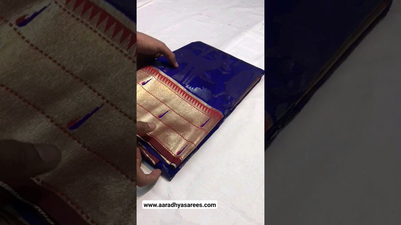 Maharashtrian 3D Pichwai Soft Silk Paithani Saree