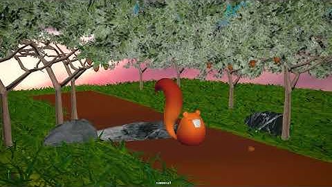 Squirrel jump animation