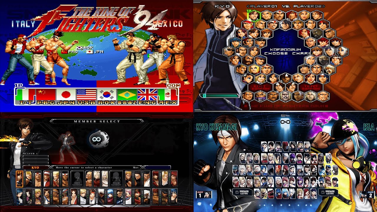 Kof Selection The King Of Fighters/KOF: Evolution of Select Screen(Final Versions ...