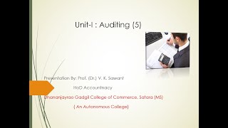 PPT - Unit I : Auditing (5)