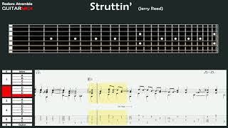 Struttin' - (Jerry Reed) - Tommy Emmanuel - Guitar Midi Tabs & Score chords