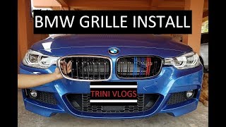 HOW TO INSTALL BMW GRILLE /GRILL - GLOSS BLACK M3 STYLE M COLOURED GRILLE