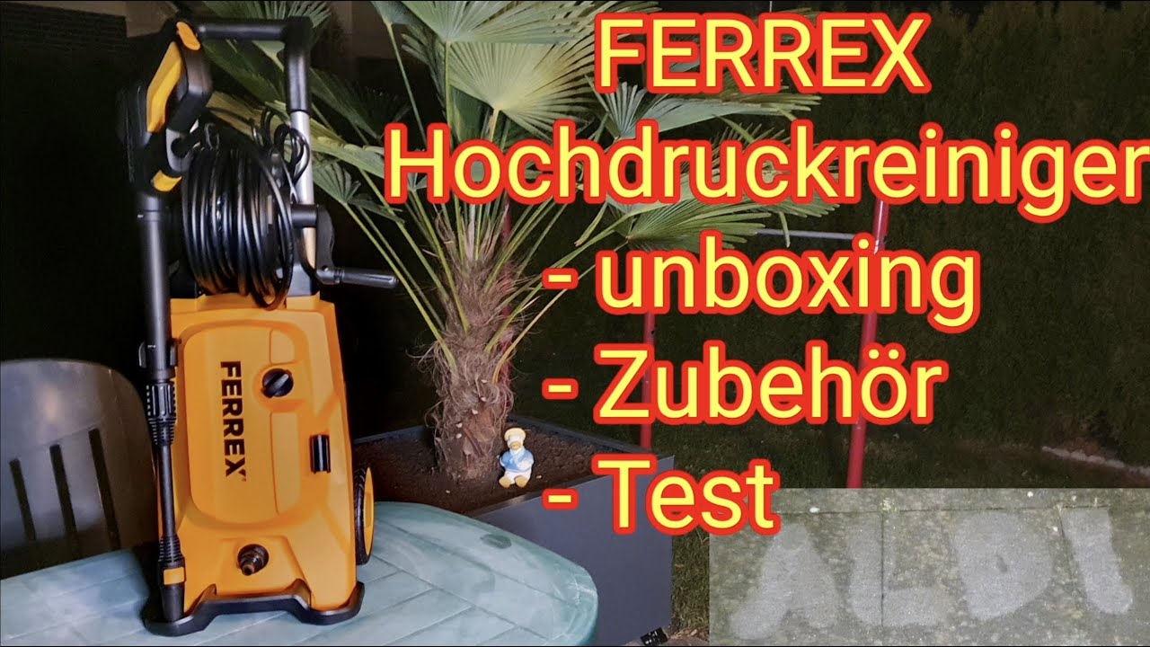 Ferrex Hochdruckreiniger Q1W-SP07-2200 bei ALDI Nord & Süd 2021 - YouTube