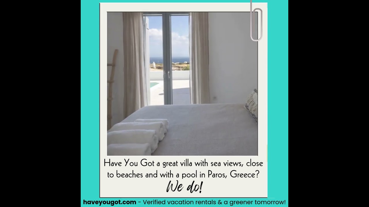 Hire Villa in Paros. Villa rental Greece. Aegean rentals with pool. Greek island vacation rentals.