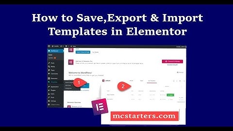 How to save, export and import templates in Elementor