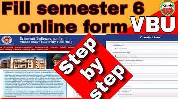 ug sem 6 online form | vbu online form fill up step by step | Vinoba Bhave University Hazaribag
