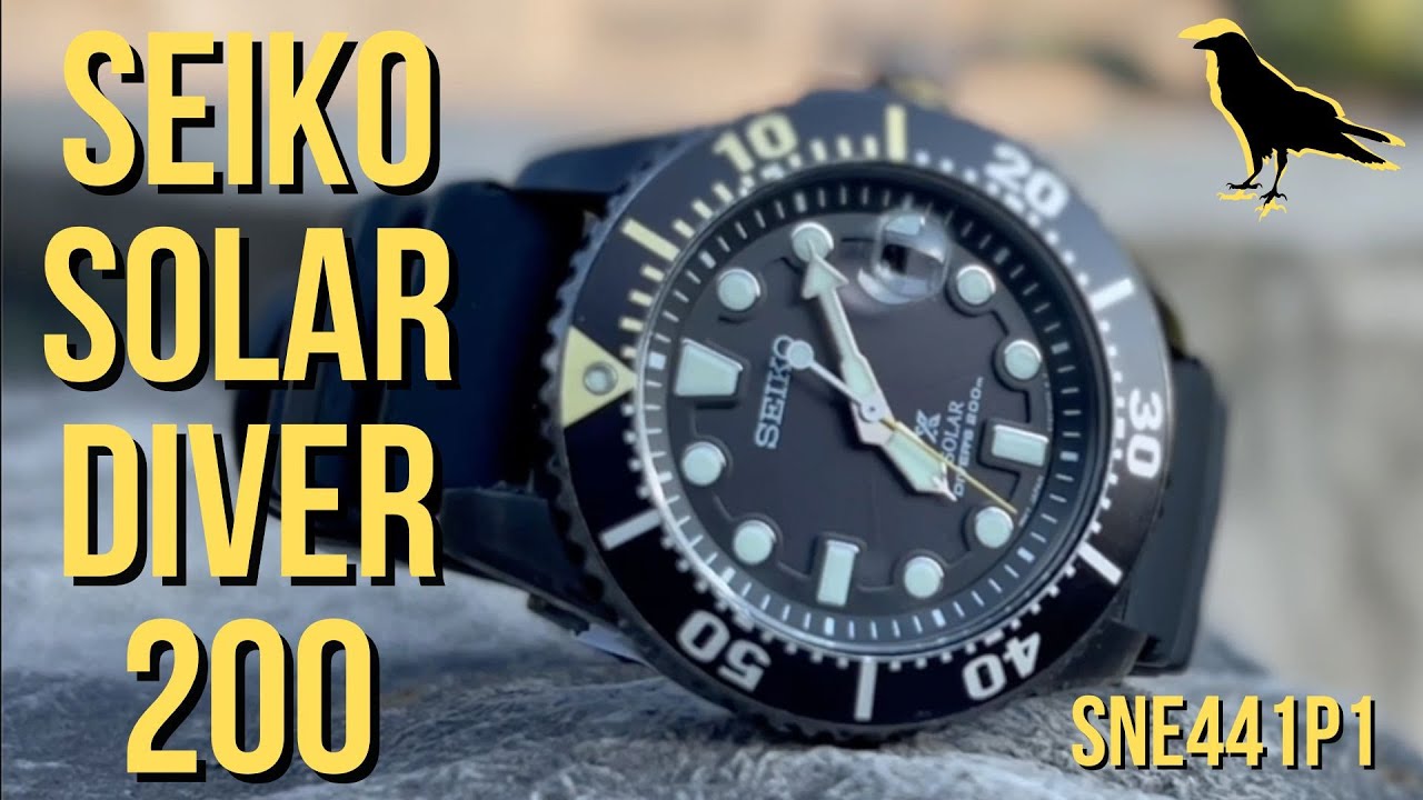 SEIKO SOLAR DIVER 200 Watch Review| Ref: SNE441P1, Affordable diver watch, solar  power - YouTube