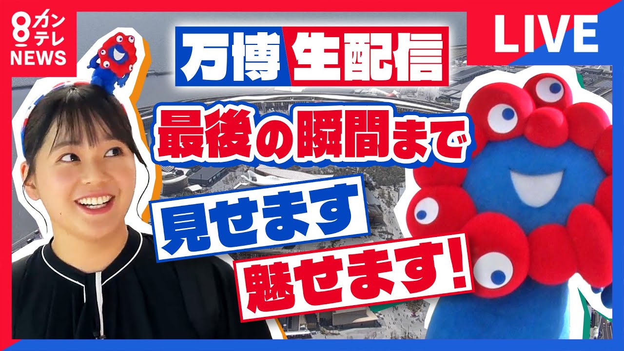 【見逃し配信】さようなら万博…万博の最後の瞬間を一緒に見届けよう！“万博博士”谷元星奈アナウンサーが生中継「万博60回訪問」プライベートの片平さんも登場！〈カンテレNEWS〉